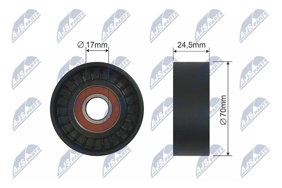 Spanrol, poly V-riem NTY RNK-VV-003 NTY RNK-VV-003: Spanrol v-snaar Volvo XC70 2002