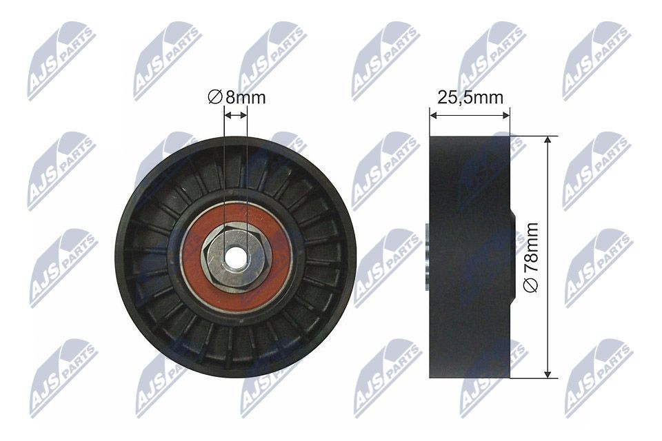NTY Galet enrouleur de courroie d'accessoire RNK-VW-004 NTY RNK-VW-004 Galet enrouleur de courroie d'accessoire Seat Ibiza 6k prix