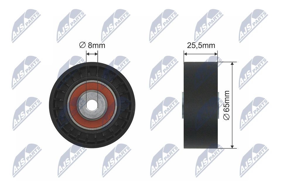 NTY Galet enrouleur de courroie d'accessoire RNK-VW-006 NTY RNK-VW-006 Poulie renvoi transmission courroie trapézoïdale à nervures VW Bora Variant prix