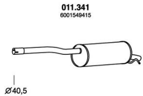 PEDOL Rear silencer 011.341 PEDOL 011.341 Rear silencer