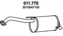 PEDOL Einddemper 011.770 PEDOL 011.770 Uitlaat, demper Nissan PATHFINDER originele