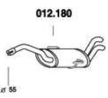 PEDOL Bakre eksospotte 012.180 Sluttlyddemper PEDOL Citroën 2CV 012.180