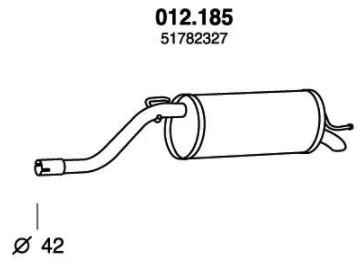 PEDOL Einddemper 012.185 012.185 Achterdemper MERCEDES-BENZ SL PEDOL