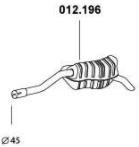 PEDOL Bakre eksospotte 012.196 PEDOL 012.196 Bakre eksospotte Lancia Musa 350 pris