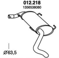 PEDOL Bakre eksospotte 012.218 Bakre lyddemper PEDOL 2CV 012.218 billige