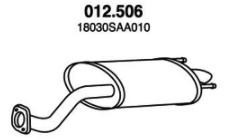 PEDOL Einddemper 012.506 Uitlaat, demper MAZDA PEDOL 012.506