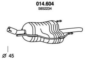 PEDOL Endschalldämpfer 014.604 014.604 Endschalldämpfer PEDOL MERCEDES-BENZ CLK