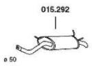 PEDOL Bakre ljuddämpare 015.292 015.292 PEDOL ljuddämpare RENAULT KADJAR