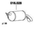PEDOL Bakre eksospotte 016.028 Sluttlyddemper PEDOL Seat LEON 016.028