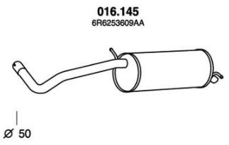 PEDOL Izplūdes gāzu trokšņa slāpētājs (pēdējais) 016.145 016.145 Izplūdes gāzu trokšņa slāpētājs MERCEDES-BENZ CLK PEDOL