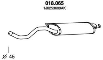 PEDOL Πίσω σιλανσιέ 018.065 Καζανάκι εξάτμισης MAZDA PEDOL 018.065