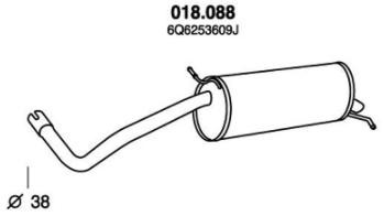 PEDOL Marmitta 018.088 018.088 Marmitta posteriore PEDOL SKODA FABIA costo