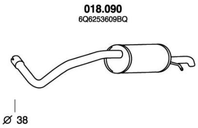 PEDOL Einddemper 018.090 018.090 Einddemper MERCEDES-BENZ SL PEDOL