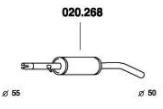 PEDOL Middle silencer 020.268 HONDA HR-V PEDOL middle silencer 020268
