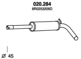 PEDOL Midtre lydpotte 020.284 020.284 Midtre lyddemper TOYOTA CELICA PEDOL