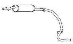 PEDOL Bakre eksospotte 022.052 022.052 Bakre eksospotte PEDOL CITROЁN 2CV