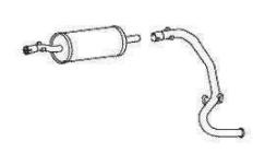 PEDOL Bakre eksospotte 022.075 Bakre lyddemper PEDOL Peugeot 104 022.075