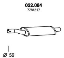PEDOL Middle silencer 022.084 Honda HR-V PEDOL middle silencer 022084