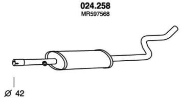 PEDOL Marmitta centrale 024.258 024.258 Marmitta centrale PEDOL MERCEDES-BENZ 190 costo