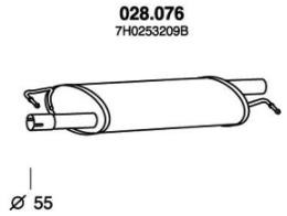 PEDOL Middle silencer 028.076 PEDOL 028.076 Golf VIII Variant middle silencer price