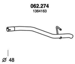 PEDOL Voorpijp 062.274 Mercedes-Benz B-Klasse Uitlaatpijp PEDOL 062.274