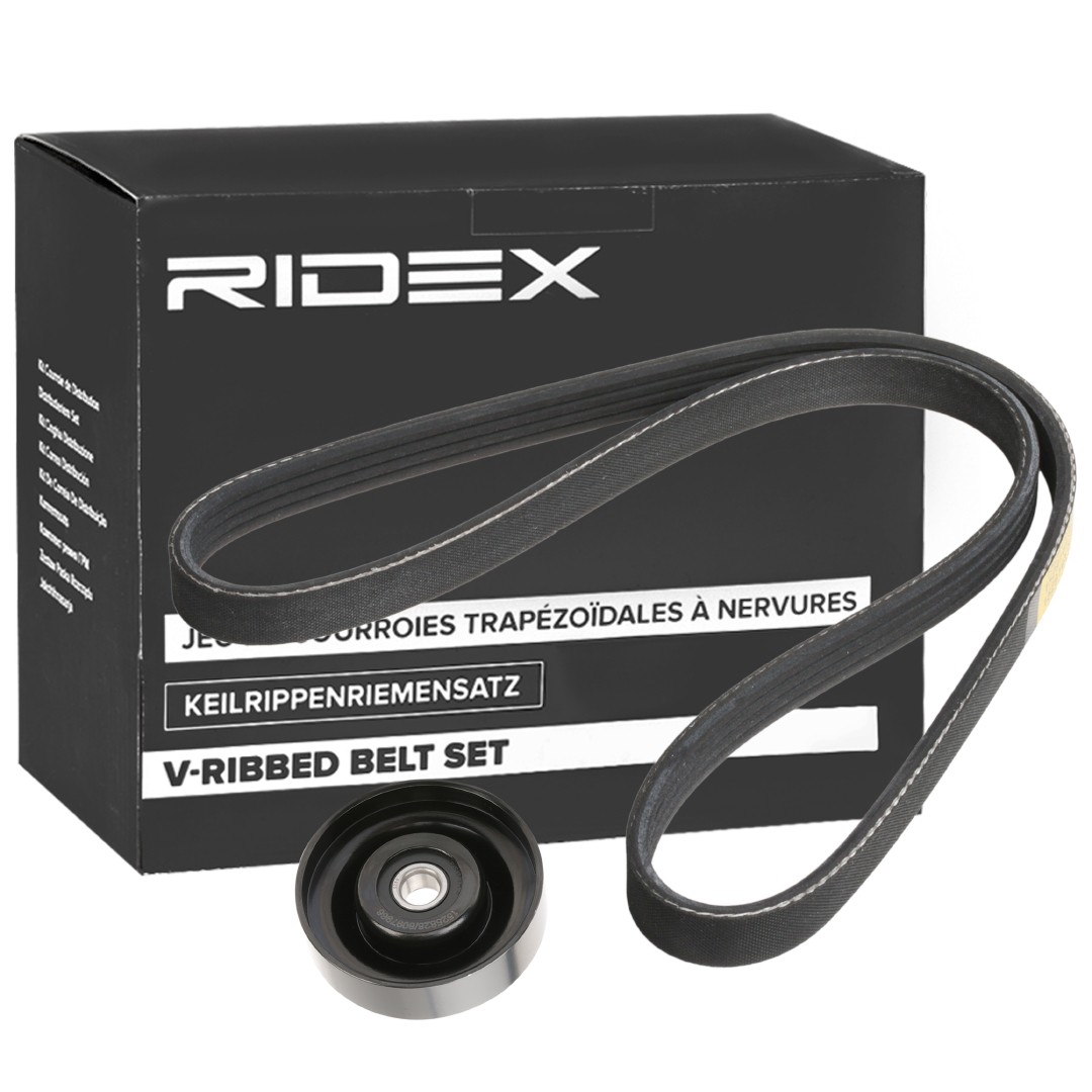 RIDEX Ozubený klinový remeň - Sada 542R0755 542R0755 Sada klinového rebrovaného remena HYUNDAI ix35 RIDEX