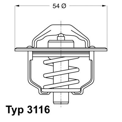 WAHLER Termostat, kylvätska 3116.82D 3116.82D WAHLER termostathus Renault SAFRANE