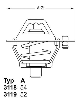 WAHLER Thermostat d'eau 3119.88 3119.88 Calorstat TOYOTA AVENSIS WAHLER