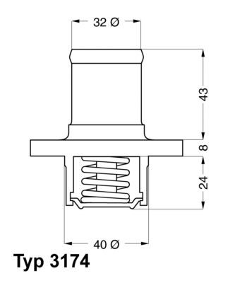 WAHLER Termostaatti, jäähdytysneste 3174.89D 3174.89D WAHLER Termostaatti jäähdytysneste RENAULT TWIZY