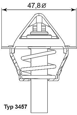 WAHLER Termostaat, Jahutusvedelik 3457.90D 3457.90D Termostaat MERCEDES-BENZ S-klass WAHLER
