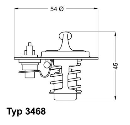 WAHLER Termostat, kjølemiddel 3468.88D 3468.88D Termostat KIA CERATO WAHLER
