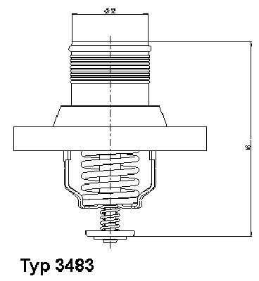 WAHLER Termóstato, líquido de refrigeração 3483.89D Termóstato líquido de refrigeração WAHLER 505 3483.89D baratos