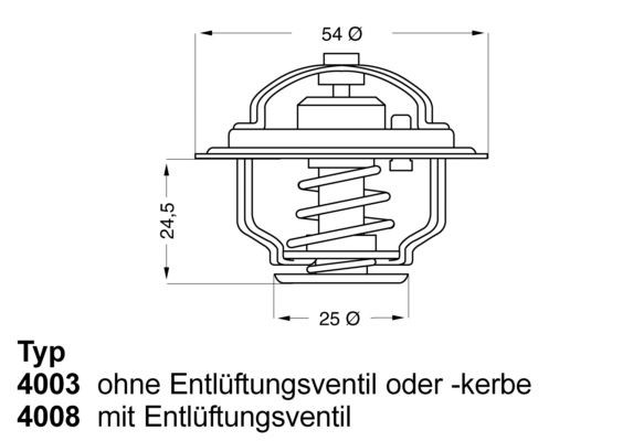 WAHLER Termostat, kylvätska 4008.74D 4008.74D WAHLER vattentermostat FIAT GRANDE PUNTO