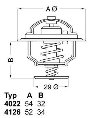 WAHLER Termostat, kjølemiddel 4022.82D 4022.82D Termostat NISSAN NAVARA WAHLER