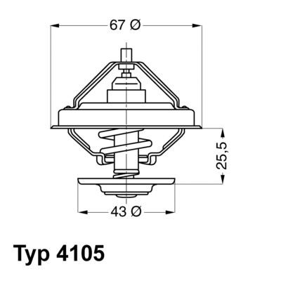 WAHLER Kühlwasserthermostat 4105.71D 4105.71D Thermostatgehäuse CUPRA FORMENTOR WAHLER kaufen