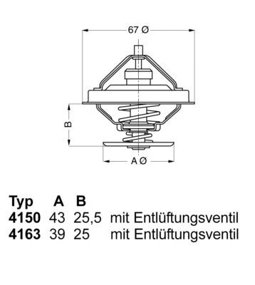 WAHLER Kühlwasserthermostat 4150.83D50 Kühlmittelreglergehäuse WAHLER FORMENTOR 4150.83D50 günstig