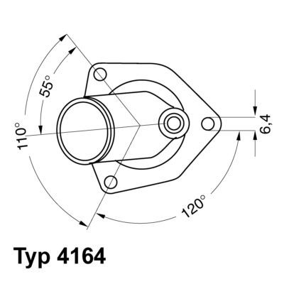 WAHLER Thermostat 4164.92D 4164.92D WAHLER engine thermostat for OPEL VIVARO