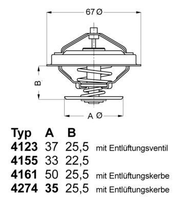 WAHLER Termostat, kylvätska 4274.92D 4274.92D WAHLER vattentermostat VW 1500/1600