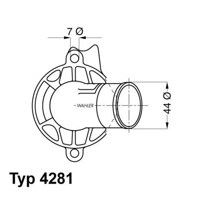 WAHLER Termostaat, Jahutusvedelik 4281.87D WAHLER 4281.87D Termostaat Mercedes SL R230 hind