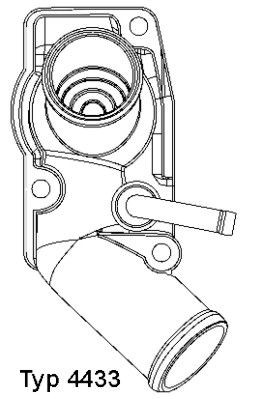 WAHLER Thermostat 4433.92D OPEL VIVARO WAHLER engine thermostat 443392D