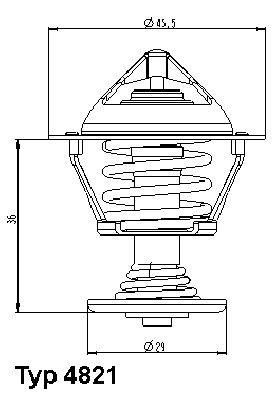 WAHLER Termostat chladenia 4821.89D Termostat WAHLER Peugeot 405 4821.89D