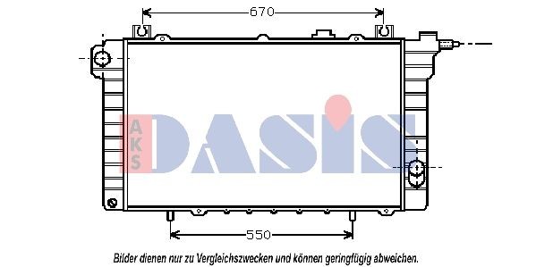 AKS DASIS Radiator, motorkjøling 070480N AKS DASIS 070480N Radiator motor Nissan PATROL W260 pris