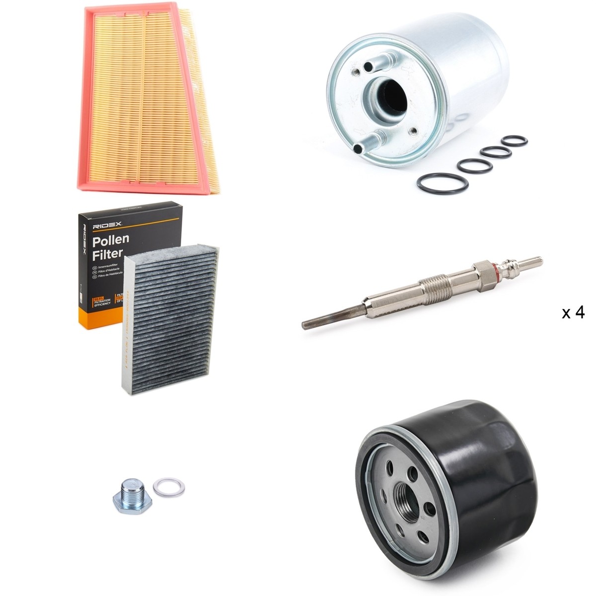 RIDEX Sada dielov, inżpekcia 4682P24574 Filter - sada RIDEX TWIZY 4682P24574 lacné