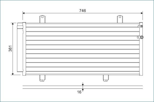 VALEO Kondensator, klimaanlegg 822584 Radiator AC VALEO Toyota CAMRY 822584