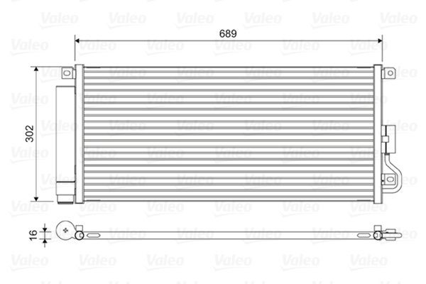 VALEO Condenseur, climatisation 822592 VALEO Condenseur de clim OPEL 822592