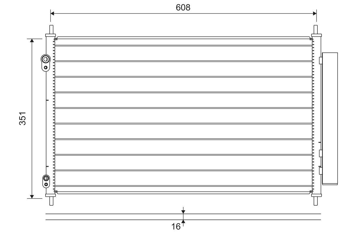 VALEO Kondensator, klimaanlegg 822595 Aircondition TOYOTA Prius C Hatchback: Kondensator, klimaanlegg VALEO 822595