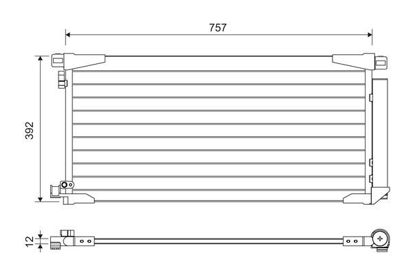 VALEO Condensor voor airco 822607 822607 Airco-condensor TOYOTA SUPRA VALEO