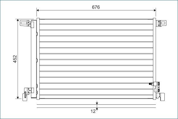VALEO Kondensator, klimaanlegg 822609 Radiator AC VALEO Volkswagen LT 822609