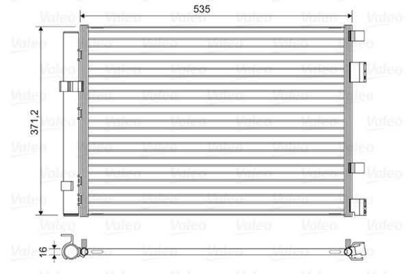 VALEO Kondensator, klimaanlæg 822610 VALEO 822610 Kia Rio YB Aircondition kondensator til en rimelig pris
