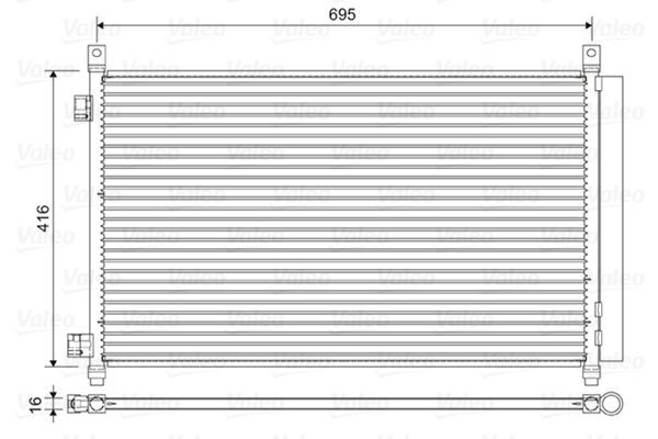 Kondensator, klimaanlæg VALEO 822611 VALEO 822611 Aircondition kondensator NISSAN SERENA 2005
